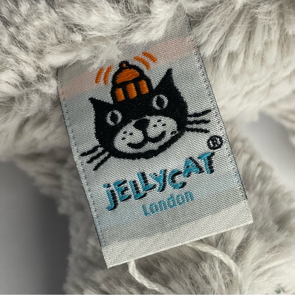 Jellycat London Silver Blossom Bunny Gray Soft Medium 12” HTF Plush - Picture 12 of 16